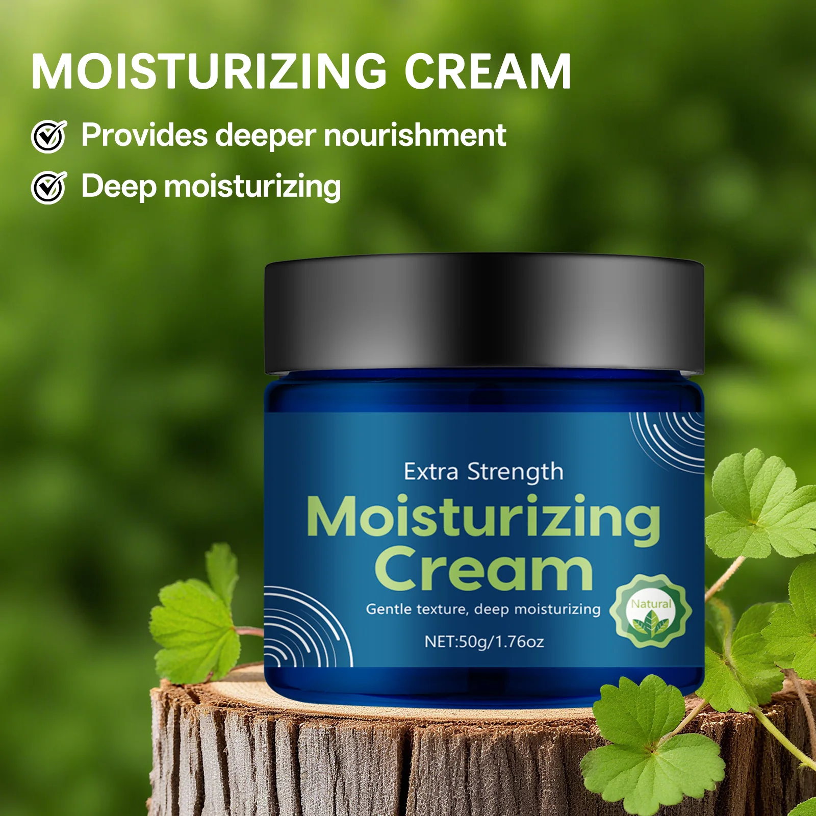 كريم ترطيب إضافي القوة 50 جرام - مع مستخلص جذر كينتيللا اسياتيكا وعرق السوس للترطيب العميق وتحسين البشرة الجافة