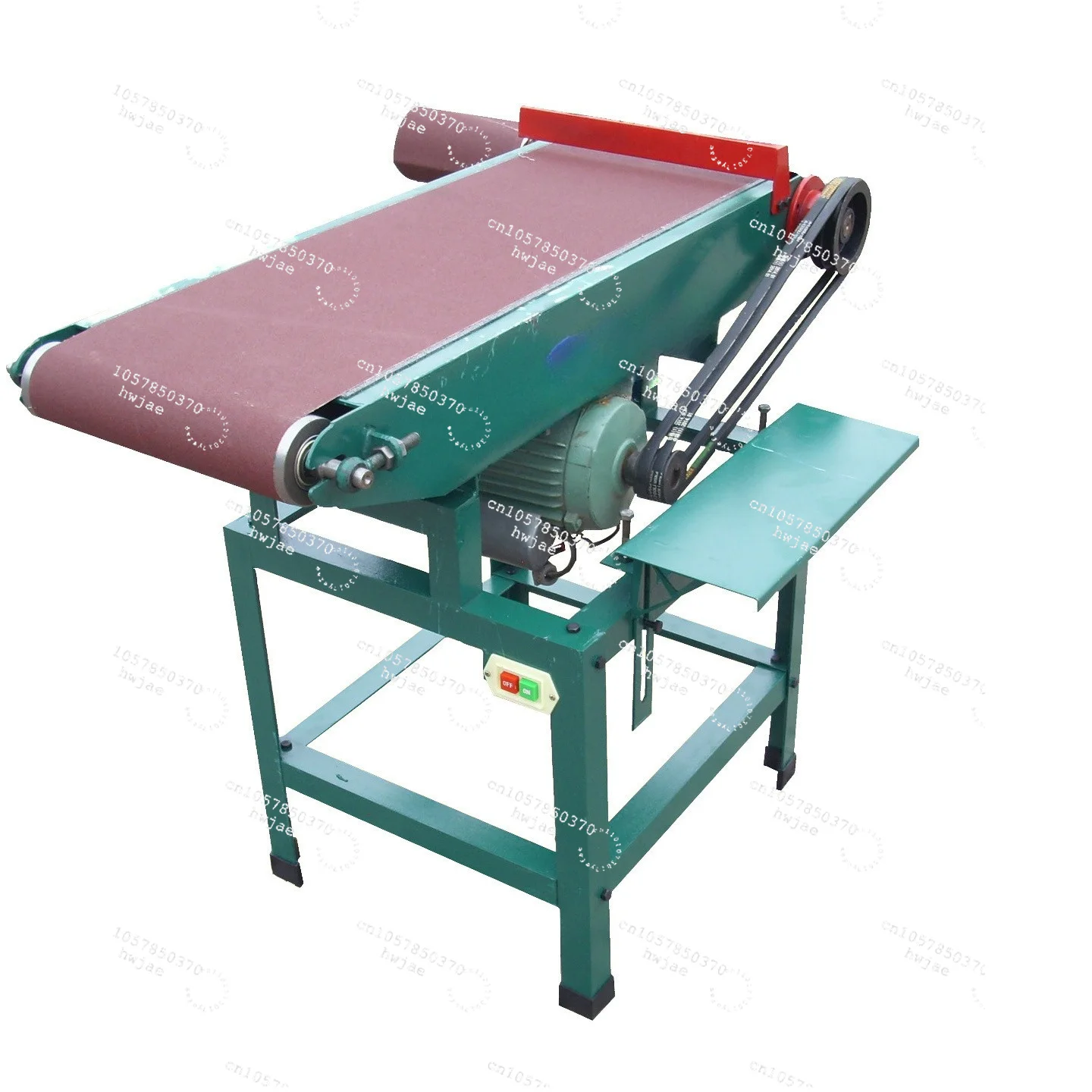 Bench Belt Sander with Cast Iron Base - Heavy Duty Woodworking Sanding Machine for Grinding and Sharpening