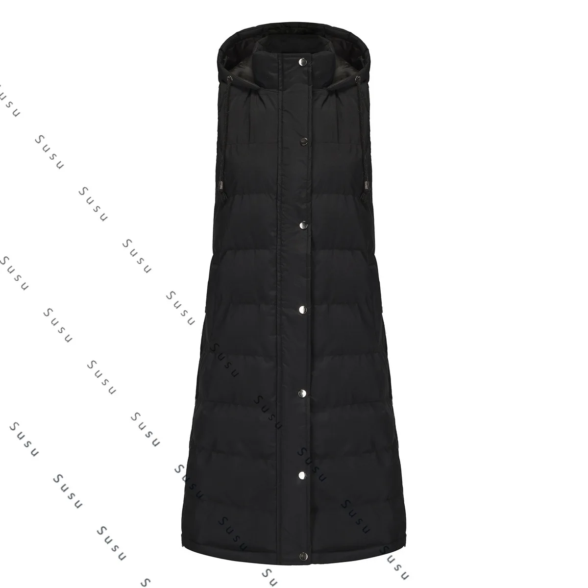 

2025 new autumn and winter large size autumn and winter hooded long sleeveless padded casual vest 2PLUS