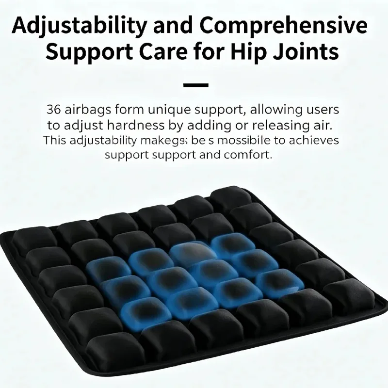 Ergonomic 3D Air Cushion Seat Pad TPU Inflatable Air Cushion For Office Chair Pressure Relief Breathable Anti-Bedsore Cushion