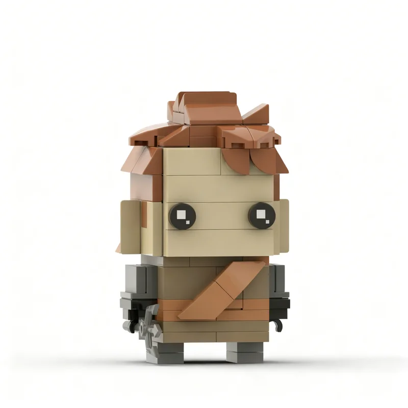130pcs MOC Civilian Castle Crashers Brickheadz Model Building Blocks Construction Festival Gift Toys Idea Brick Education