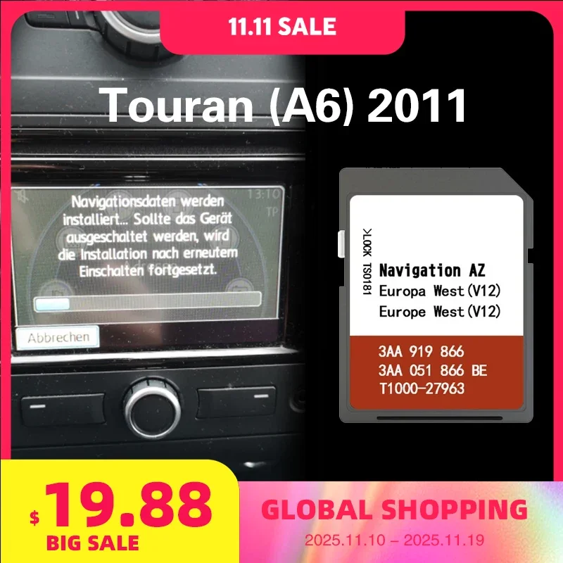 

for VW Touran (A6) 2011 SD Map Slovakia Hungary UK Navigation Card AZ V12 315 WEST