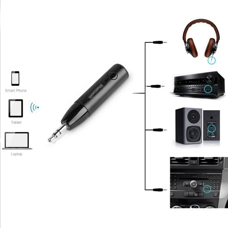 Adaptador receptor inalámbrico Bluetooth 5,0, conector Aux de 3,5 Mm, receptor de Audio y música estéreo, manos libres para coche, 2 uds.