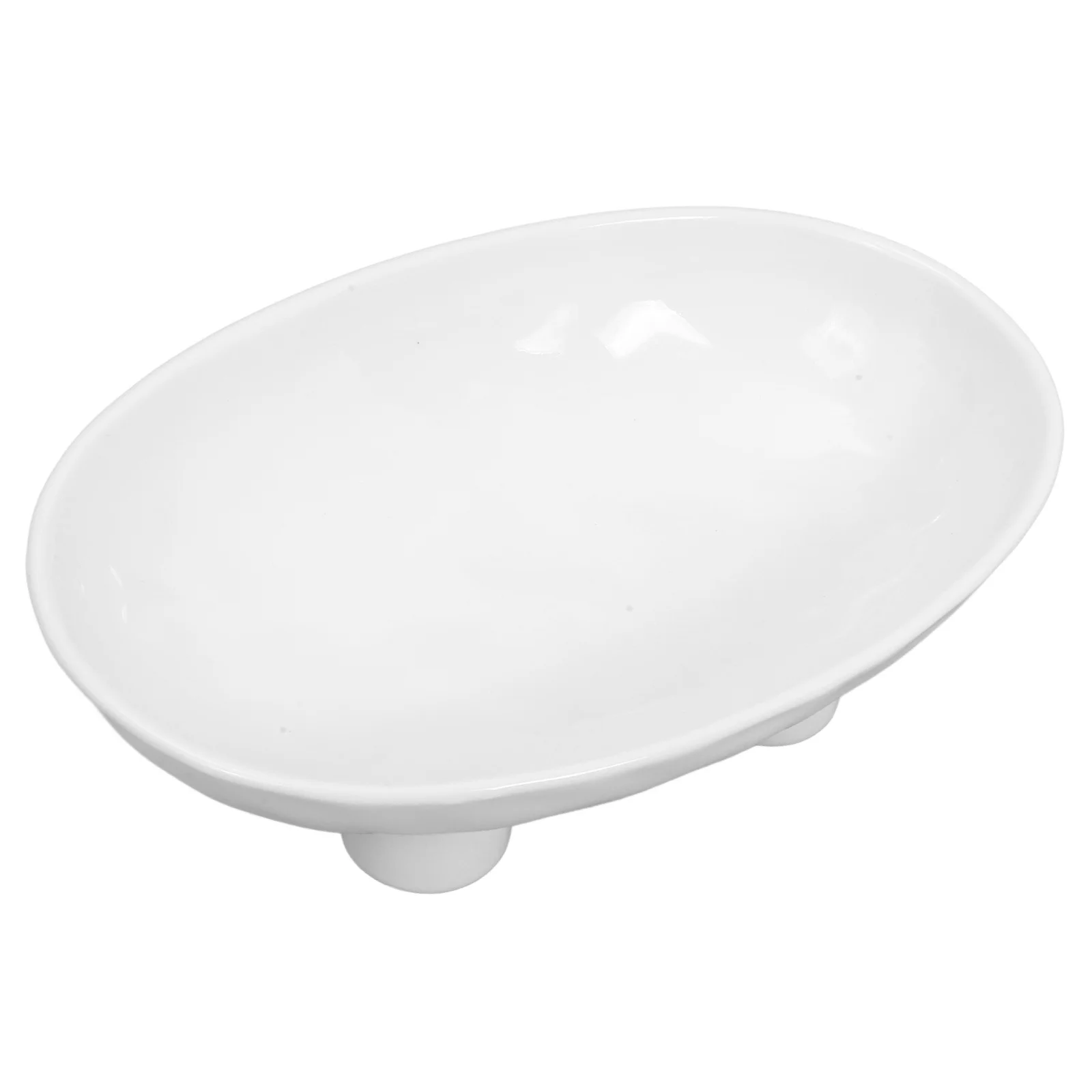 

Sleek Minimalist Ceramic Fruit Bowl Footed Stability Dining Room Farmhouse Decorative Organizer Counter Fruit Bowl