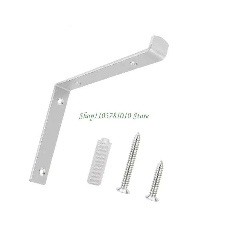 U55D Concealed L Type Corner Brackets Rustproof Metal Shelf Support for Wall Mounted Furniture Bathroom Kitchen Organization