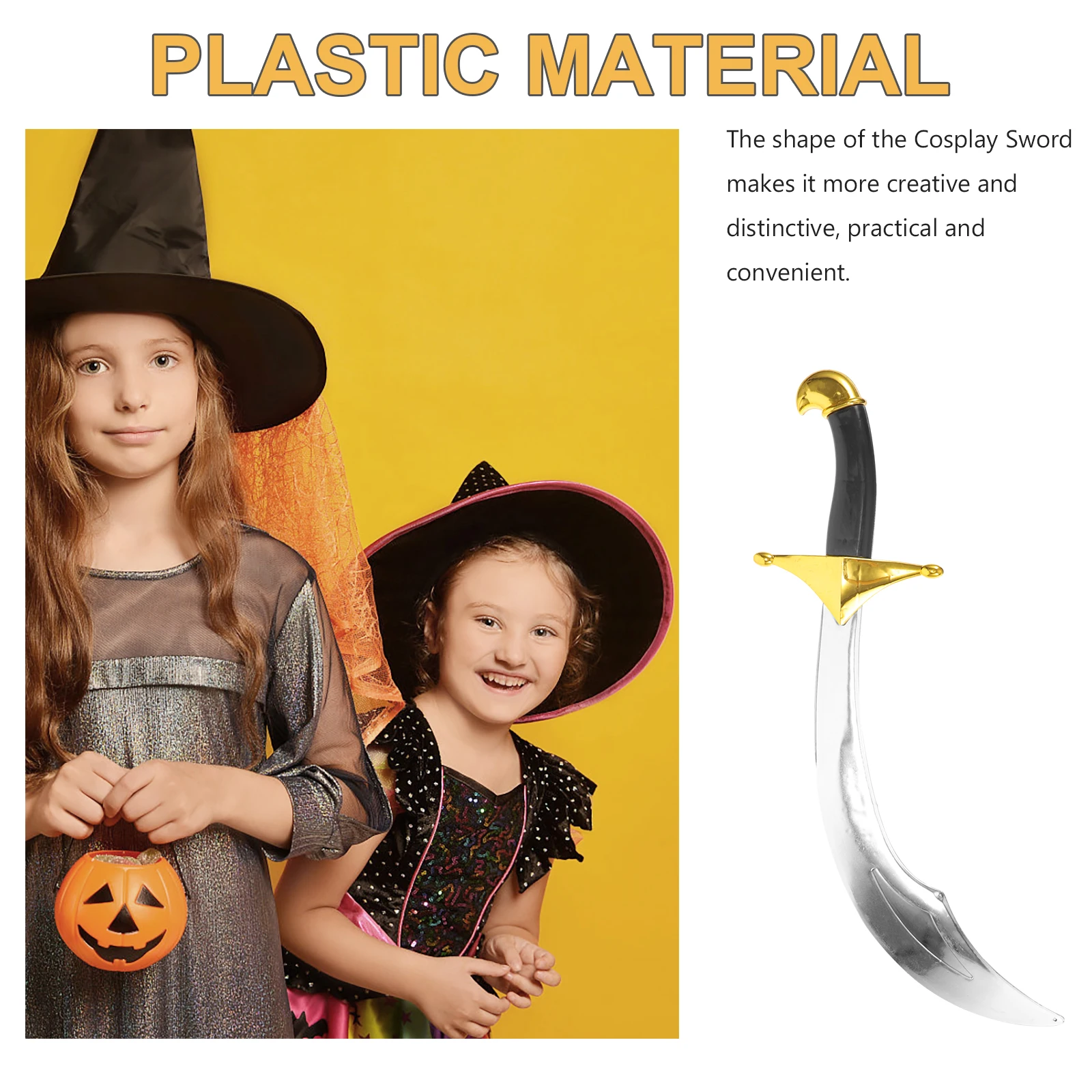 

Plastic Pirate Sword Lightweight Colorful Cosplay Sword For Halloween Party Prop Accessory Costume Stage Performance Festival