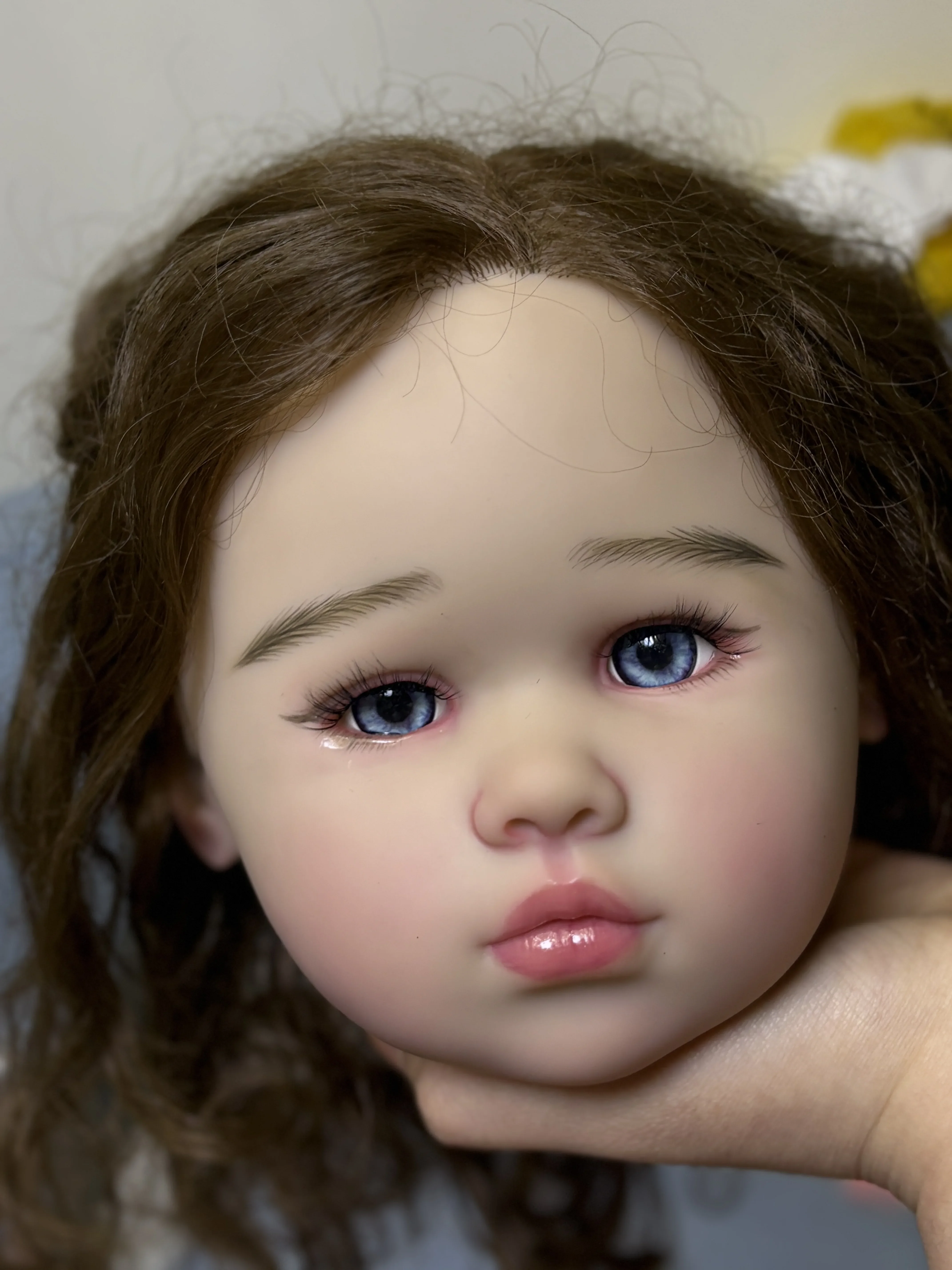 DLS Customized Limited Supply 32inch Reborn Baby Louisa With Hand-Rooted Hair DIY part Painted Kit With Cloth Body