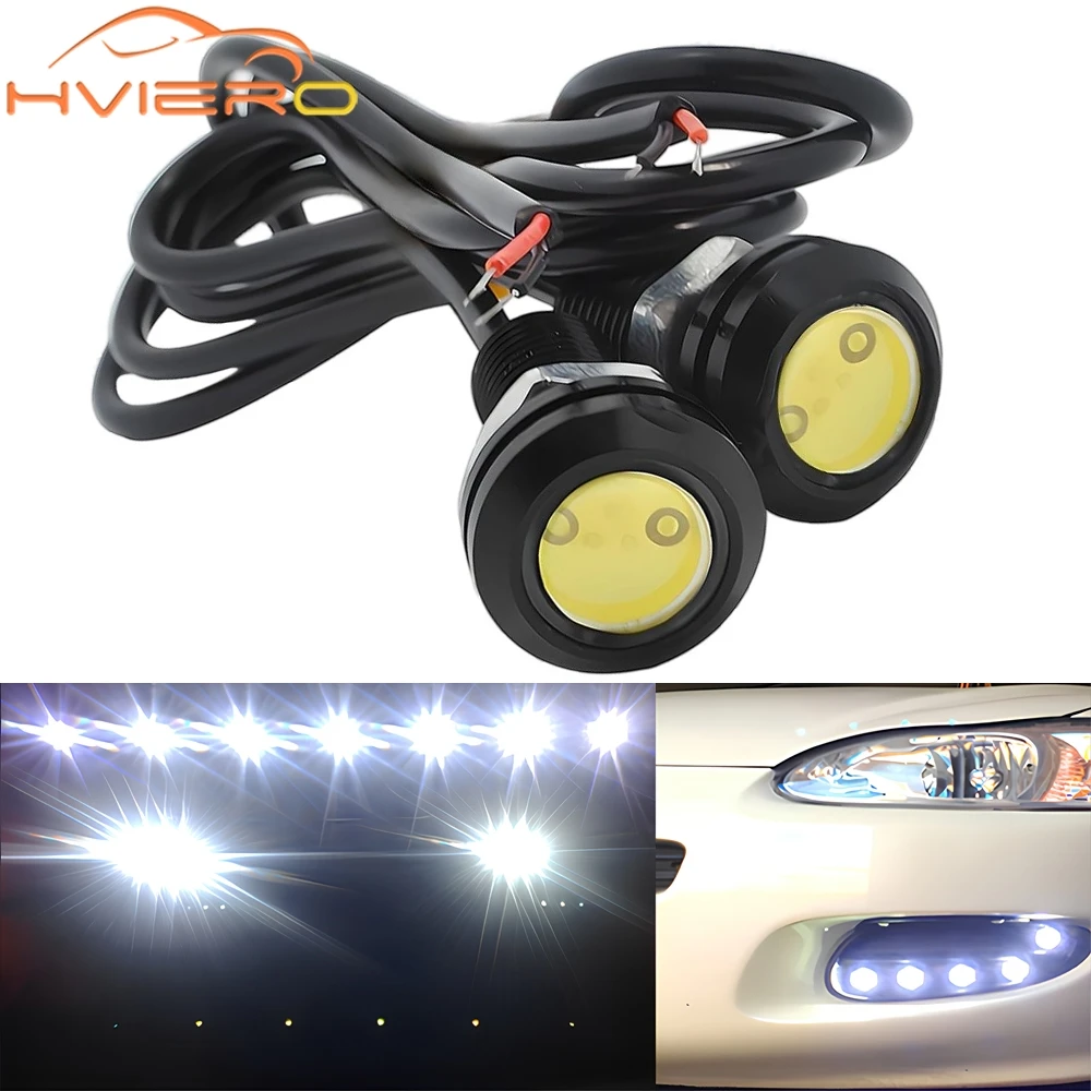 

2pcs 18MM Led Eagle Eye DRL Дневной свет для фонарей Источник резервного копирования Реверсирование парковки сигнальных ламп Водонепроницаемый