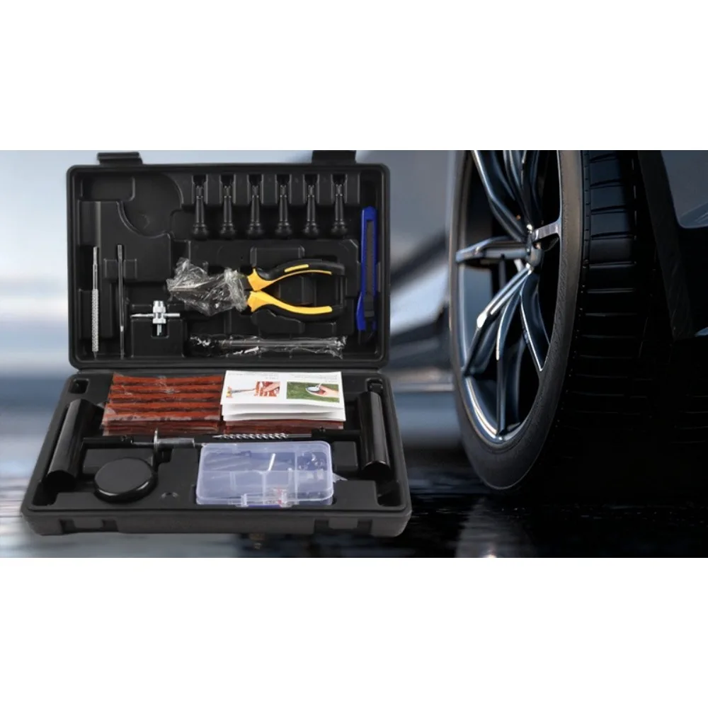 

100PCS Auto Tire Repair Tool Set Vacuum Tire Repair Bicycle Motorcycle Tire Durable Toolbox Good Quality Precision Set Stable