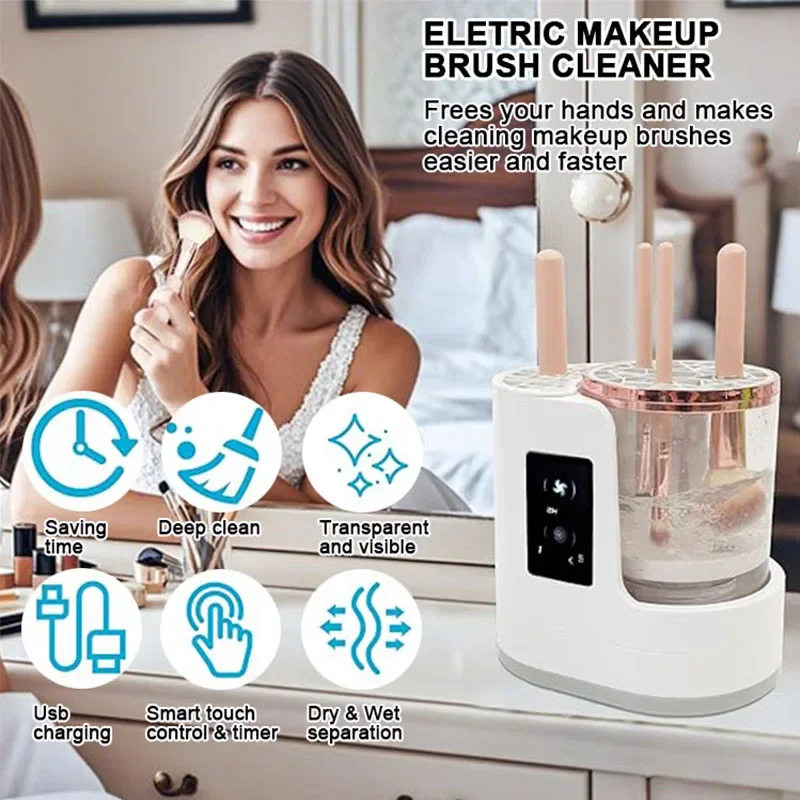 Price Home 3 IN 1 USB Electric Makeup Brush Cleaner Machine Automatic Cleaning Quick-Drying Tool Cosmetics Brush Washer