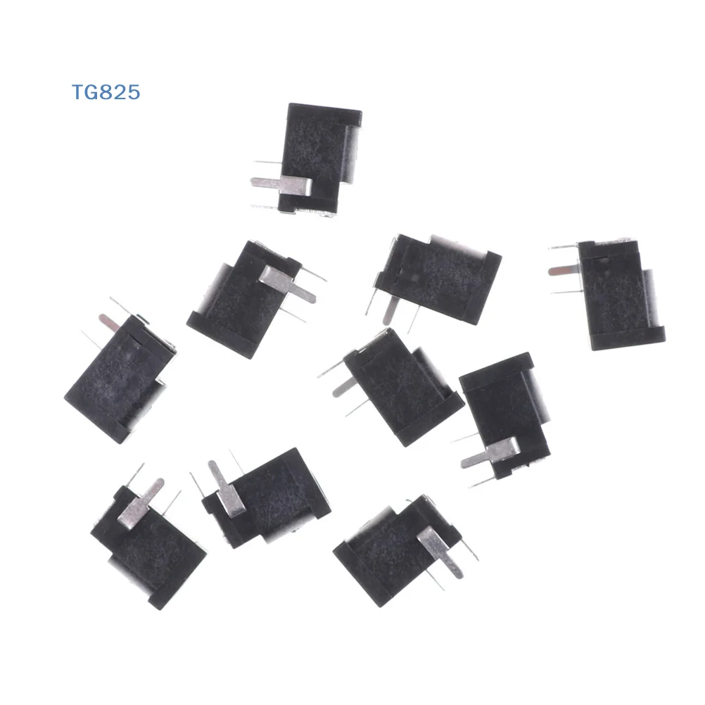【AN】10 Pcs Black 3 Pin 3.5mm x 1.3mm DC Power Jack Socket PCB Mount