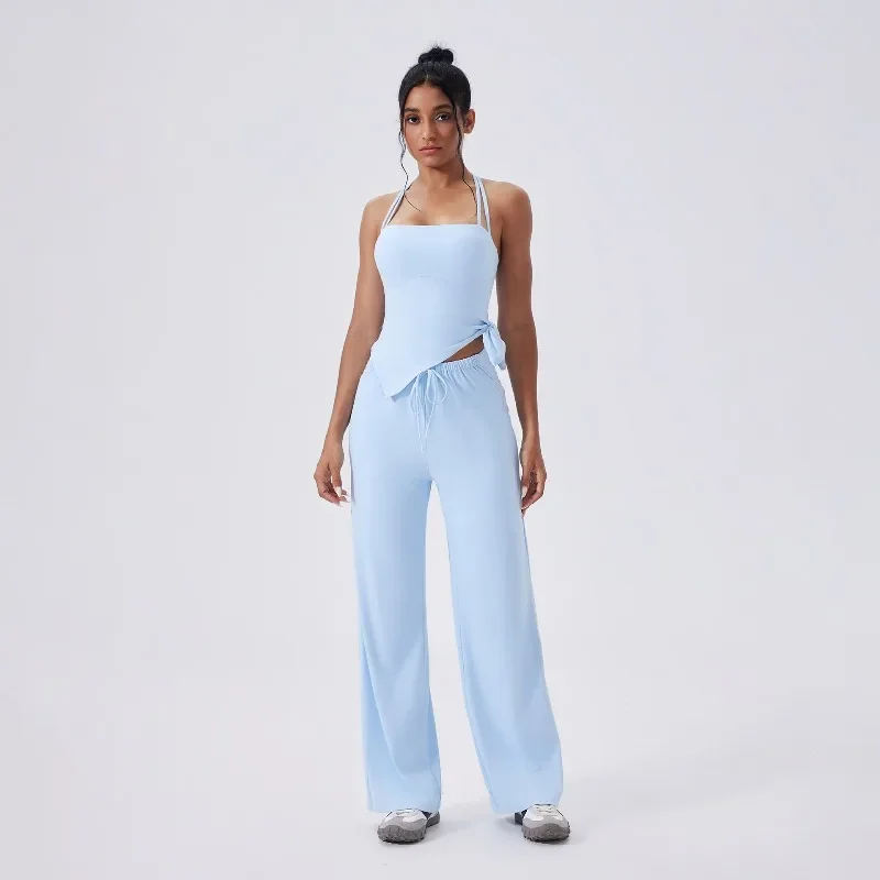 

Women's Sexy Square Neck Yoga Set Casual Quick Drying Slim Fit High Waist Slimming Fitness Suit Outdoor Running Exercise Set