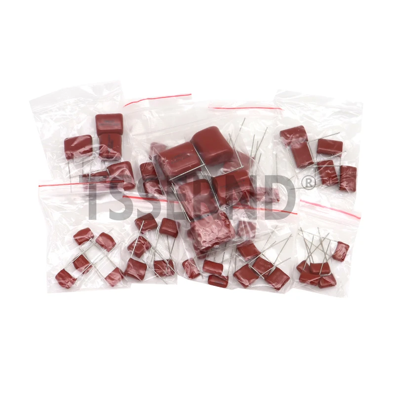 50pcs CBB Capacitor Assortment Kit 400V 10NF - 3.3UF 10values*5pcs Metallized Polyester Film Capacitance DIY