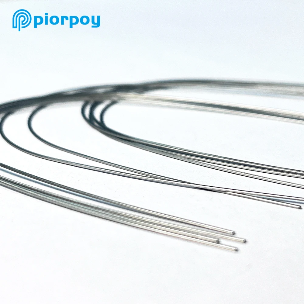 PIORPOY 10Pcs Orthodontic Dental Super Elastic Niti Arch Wires Natural Form Round Rectangular Arch Wires for Braces Dentist Tool