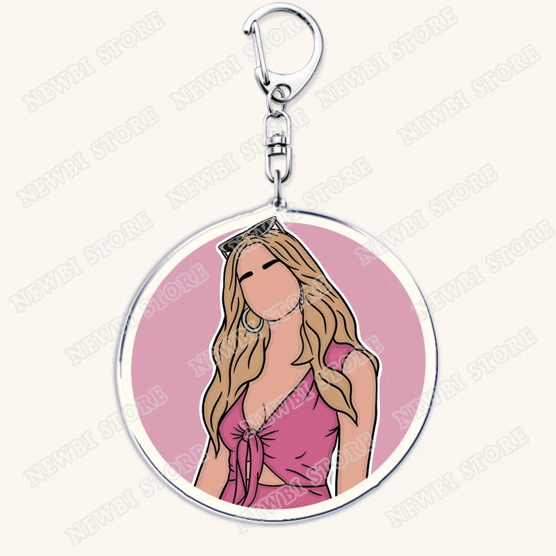 برنامج تلفزيوني شعبي جيني وجورجيا سلاسل المفاتيح للملحقات حقيبة ماركوس بيكر Keyrings مجوهرات الأصدقاء المشجعين الهدايا #2