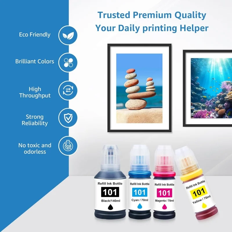 

101-чернила для картриджей 101 C13T03V14A C13T03V24A C13T03V34A C13T03V44A, мультиупаковка для EP L4150 L4160 L6160 L6170 L6190