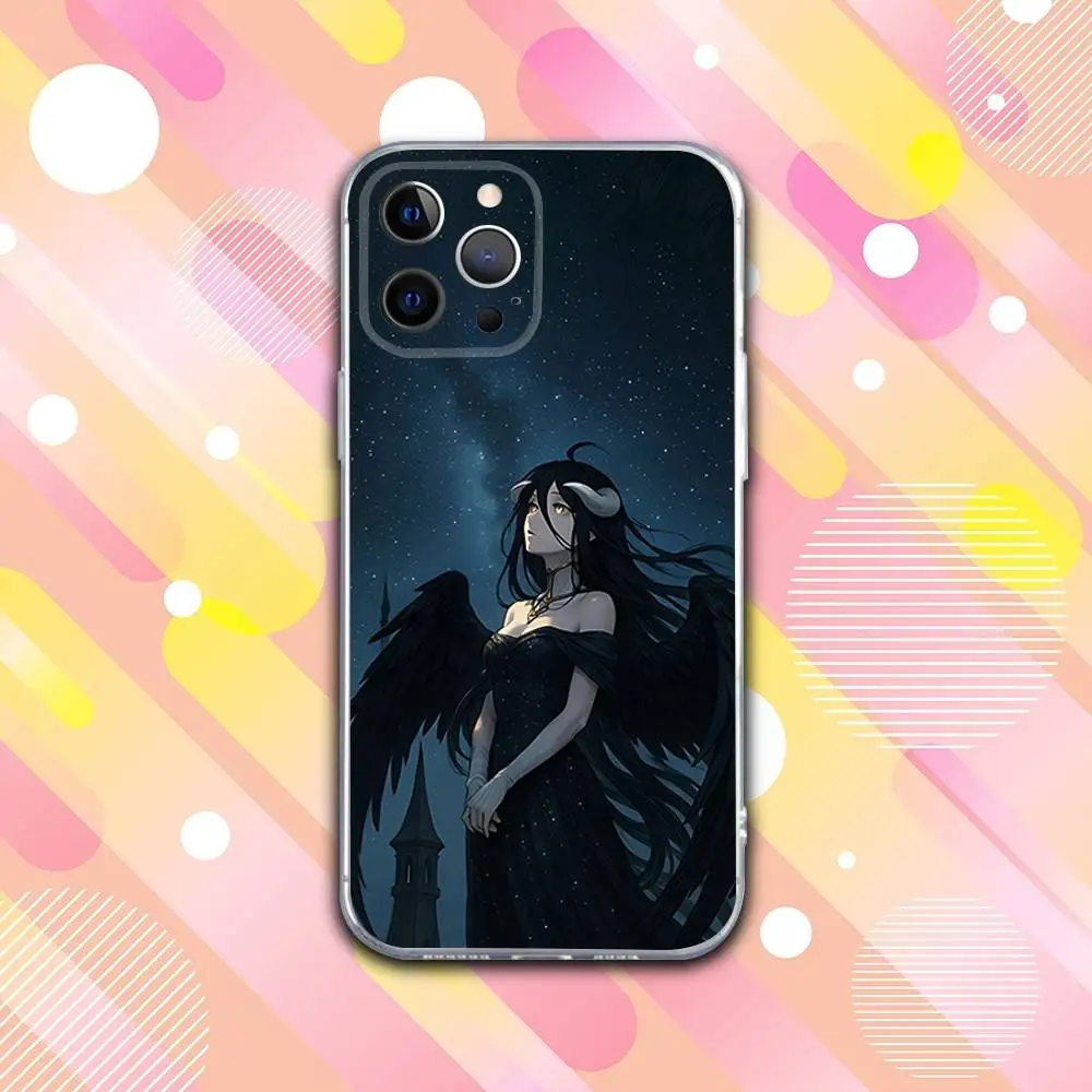 Funda de teléfono O-Overlord Anime A-Albedo para iPhone 17,16,15,14,13,12,11 Pro,Max,Plus,X,XS,XR,SE4,E Mini funda suave transparente