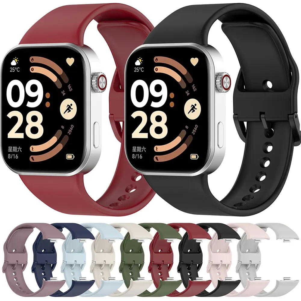 Silicone Strap For Redmi Watch 6/5/4 Sport Watchbands Bracelet Belt For Xiaomi Band 8/9pro Replacement Wristband Pulsera Correa