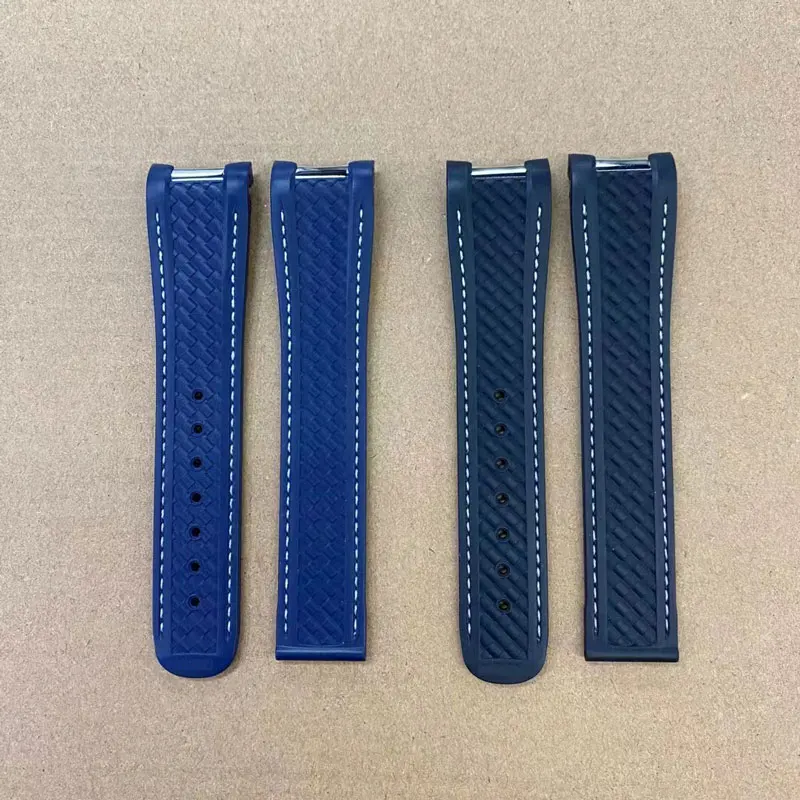 FUYIJIA Top Custom O-MEGA AQUA TERRA 150 Original Watchbands Fluororubber Built-in Steel Calibrator Strap 20MM 21MM VITON Belt