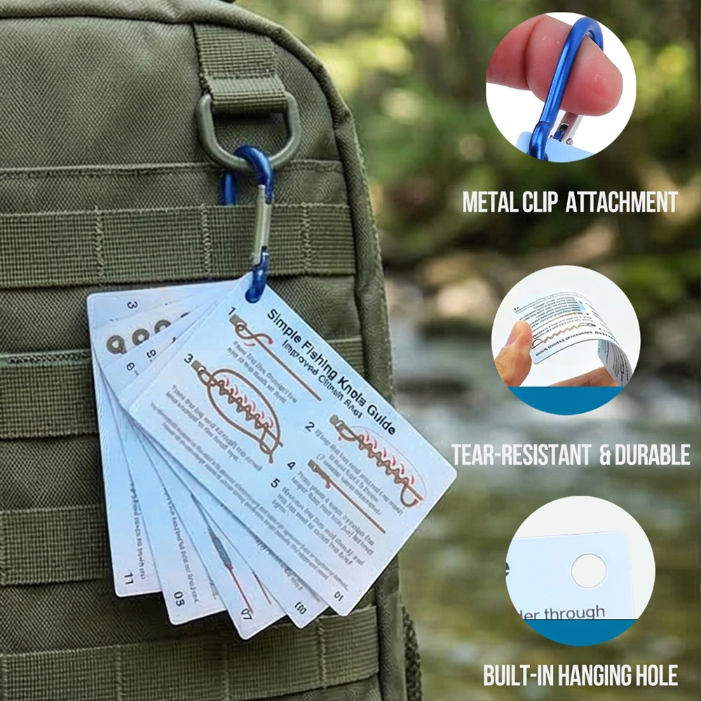 防水ポケットサイズ釣り用ノットチートシート、プラスチック製ノ - Men Accessories Guide のレビューと価格