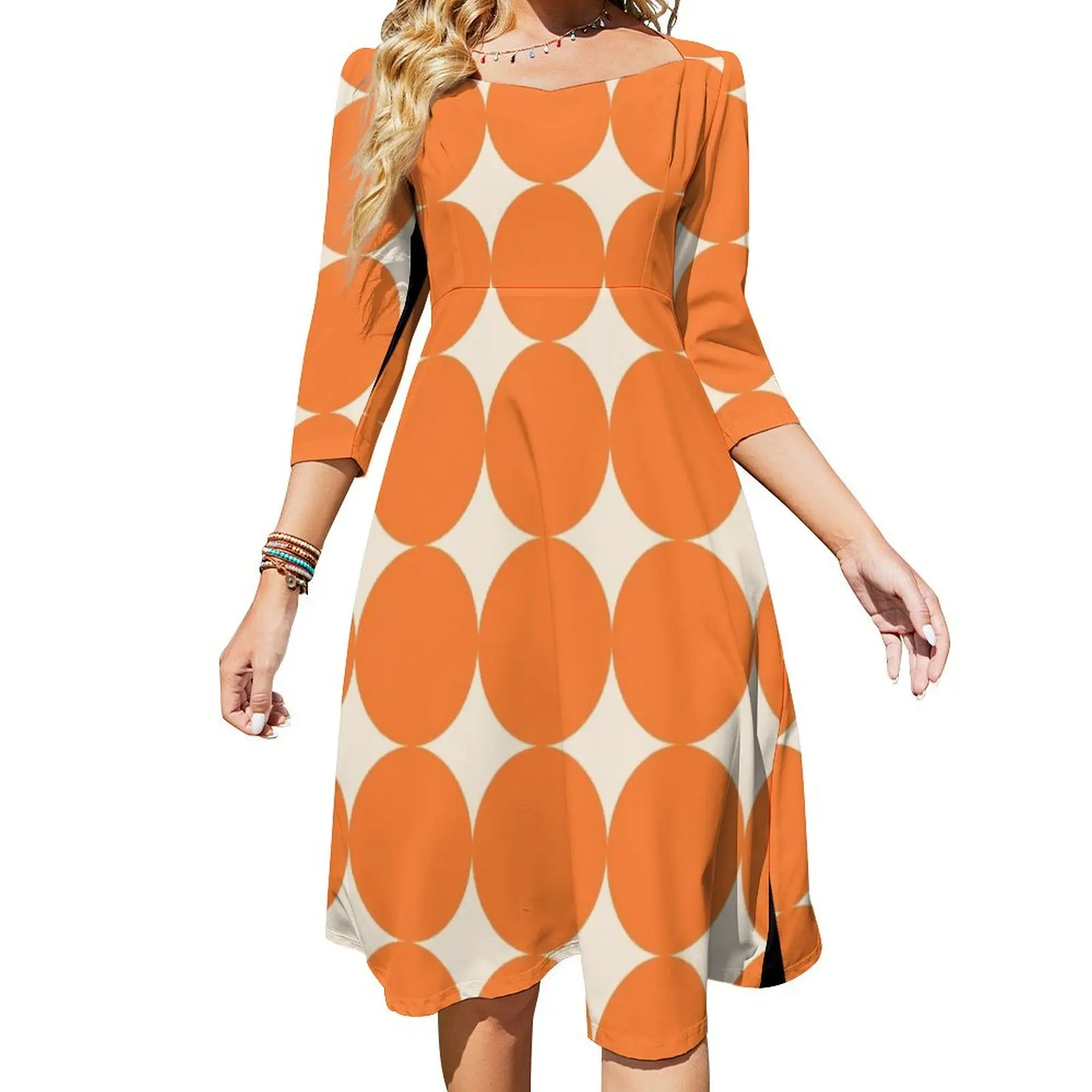 

Orange Spot Vintage Flare Dress beach outfits for women dress dress party night