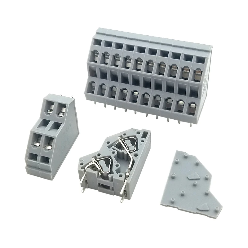 10Pcs KFM736 5.0 2P ~ 12P PCB SPRING TERMINAL BLOCKS DG245H2 5.0mm 2PIN ~ 12PIN ZFKKDS 1,5C 5,0  PHOENIX CONTACT DEGSON KEFA