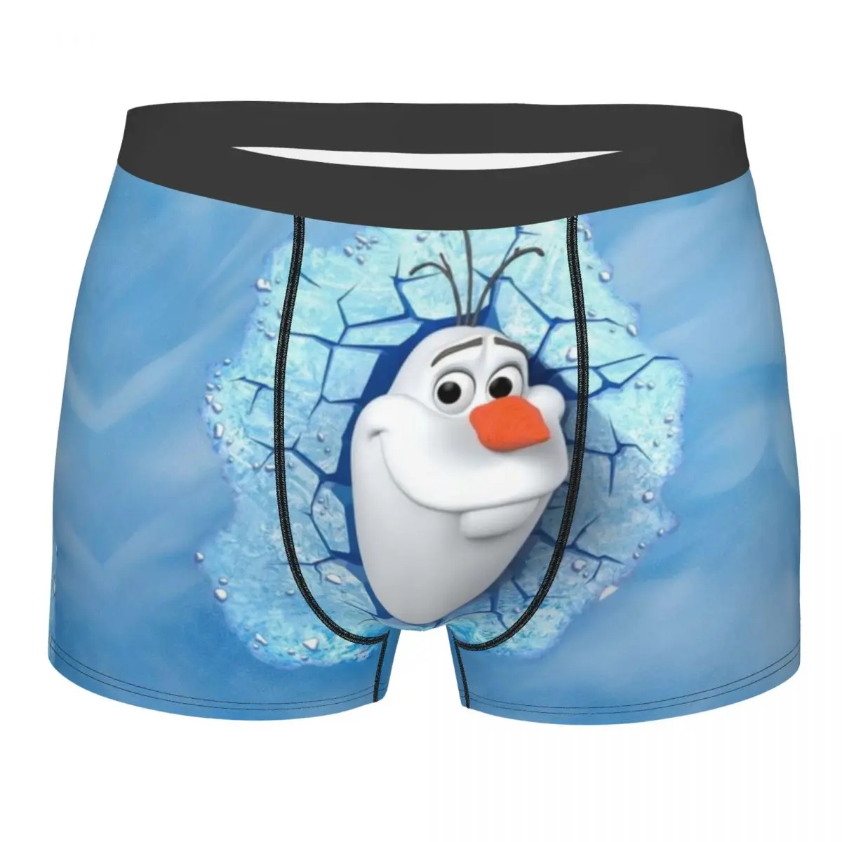 

Custom Olaf Wallpaper Boxers Shorts Men Funny Frozen Briefs Underwear Fashion Underpants
