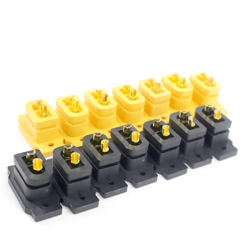 

7PCS XT60E-F female plug connector XT60 socket plug panel mounting screws for FPV lithium battery RC quadcopter drone