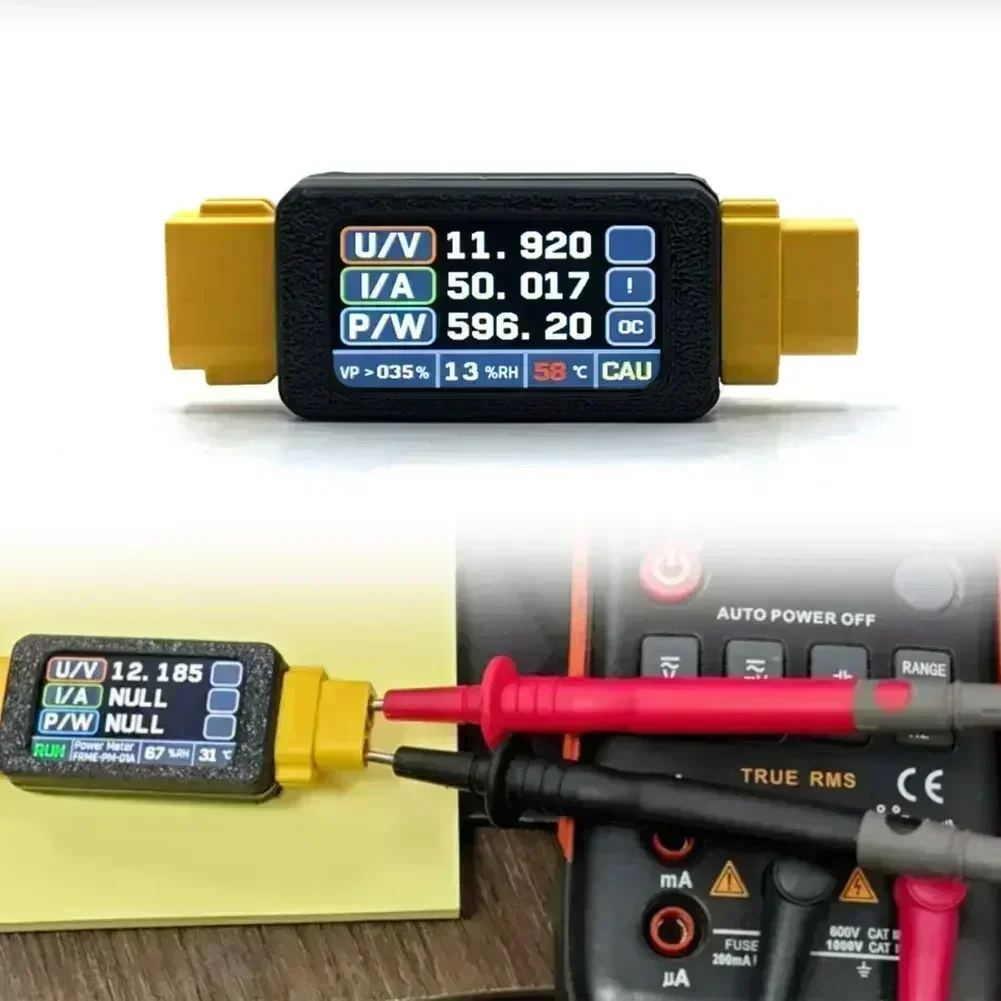 

For XT60 Bidirectional Ammeter Power Meter Temp&Humidity Monitor Battery Tester For Test Measurement Tool Accessory