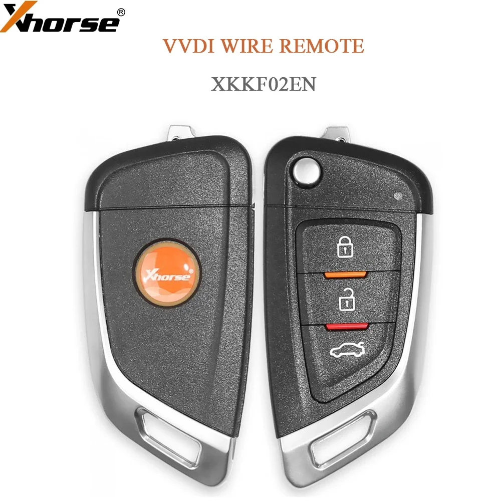 2/5/10 Xhorse XK Series XKKF02EN Universal Wire Remote VVDI Car Key 3 Buttons for VVDI2 / VVDI Mini / Key Tool Max Knife S