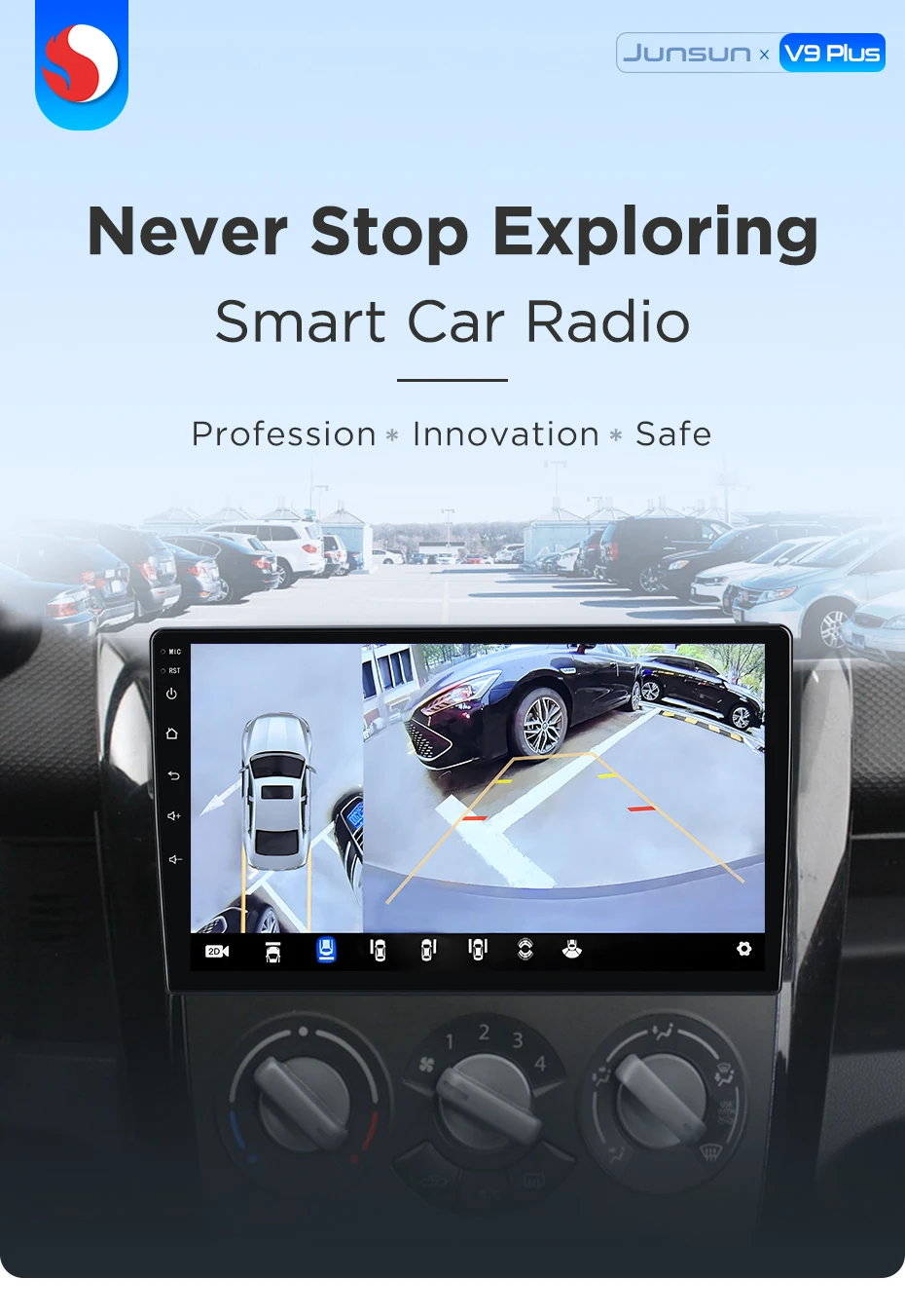 Junsun 360° ° Panorama Kamera Auto Radio Für Suzuki Splash Ritz 2004-2010 Für Opel Agila 2008-12 Drahtlose CarPlay Android auto GPS – Detail 1