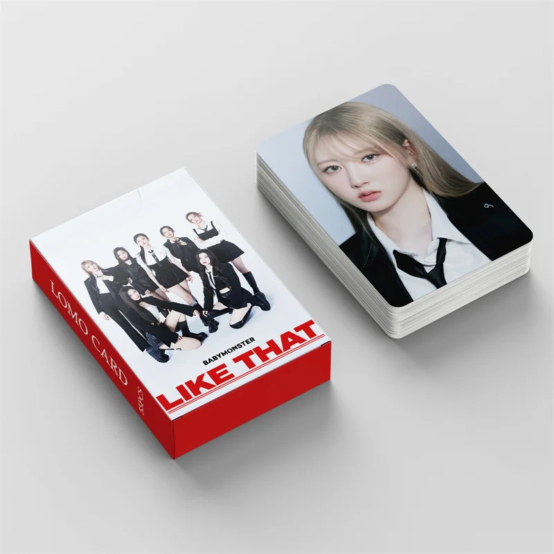 Imagem -06 - Kpop Álbum Pequeno Cartão Lomo Monstro do Bebê Periférico hd Foto Fan Coleção Haram Ahyeon Presente Cartão Postal 55 Pcs por Conjunto