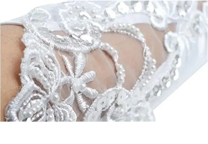 New Fashion Bridal Gloves Fingerless Wedding Gloves for Wedding Dress Elegant Princess Short White/Ivory/Black Bridal Accessorie