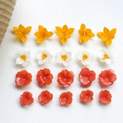 1pcs Fresh Flowers Heat Shrink Film Camellia Diy Handmade Jewelry Earrings Antique Hair Accessories Hairpin Material Charms