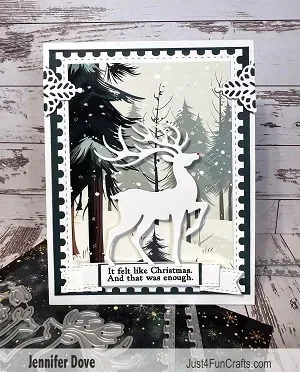 عيد الميلاد يموت زجاج قبة الغزلان الأسرة طويل القامة أشجار عيد الميلاد ندفة الثلج البريد التسمية ختم معدني Stencil ألبوم صور ورقة النقش #4