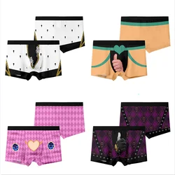 Anime JoJo's Bizarre Adventure Kujo Jotaro Dio Brando Bruno Bucciarati Josuke Higashikata Cosplay Men's Large Size Boxer Briefs