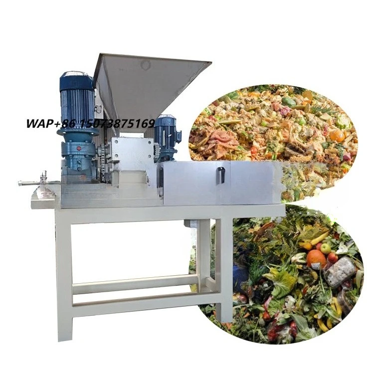 500kg to 800kg Small Electric Vegetable Water Squeezing and Fruit  Water Waste Kitchen Food Waste Screw Dewatering Machine