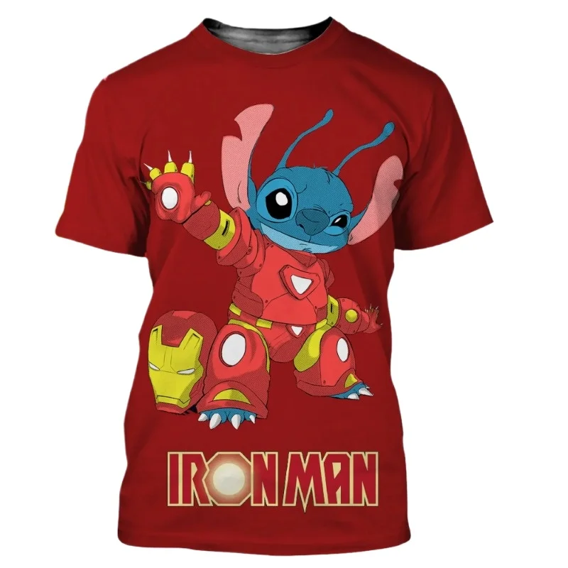 3D プリントされた通気性があり、快適で速乾性のあるスポーティーなカジュアル T シャツ、アニメーションステッチ付き、大人、男性、女性、子供向け