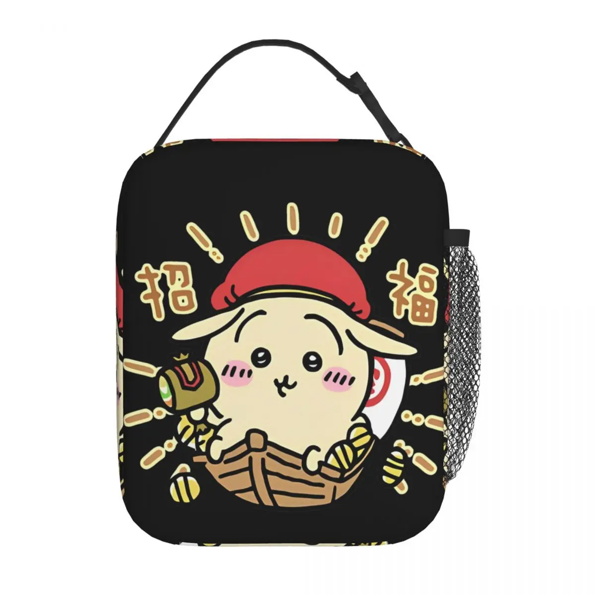 

Chiikawa God Of Wealth Kawaii Изолированная сумка для обеда Термосумка Многоразовая герметичная коробка для завтрака Большая сумка для бенто Пляжная уличная сумка