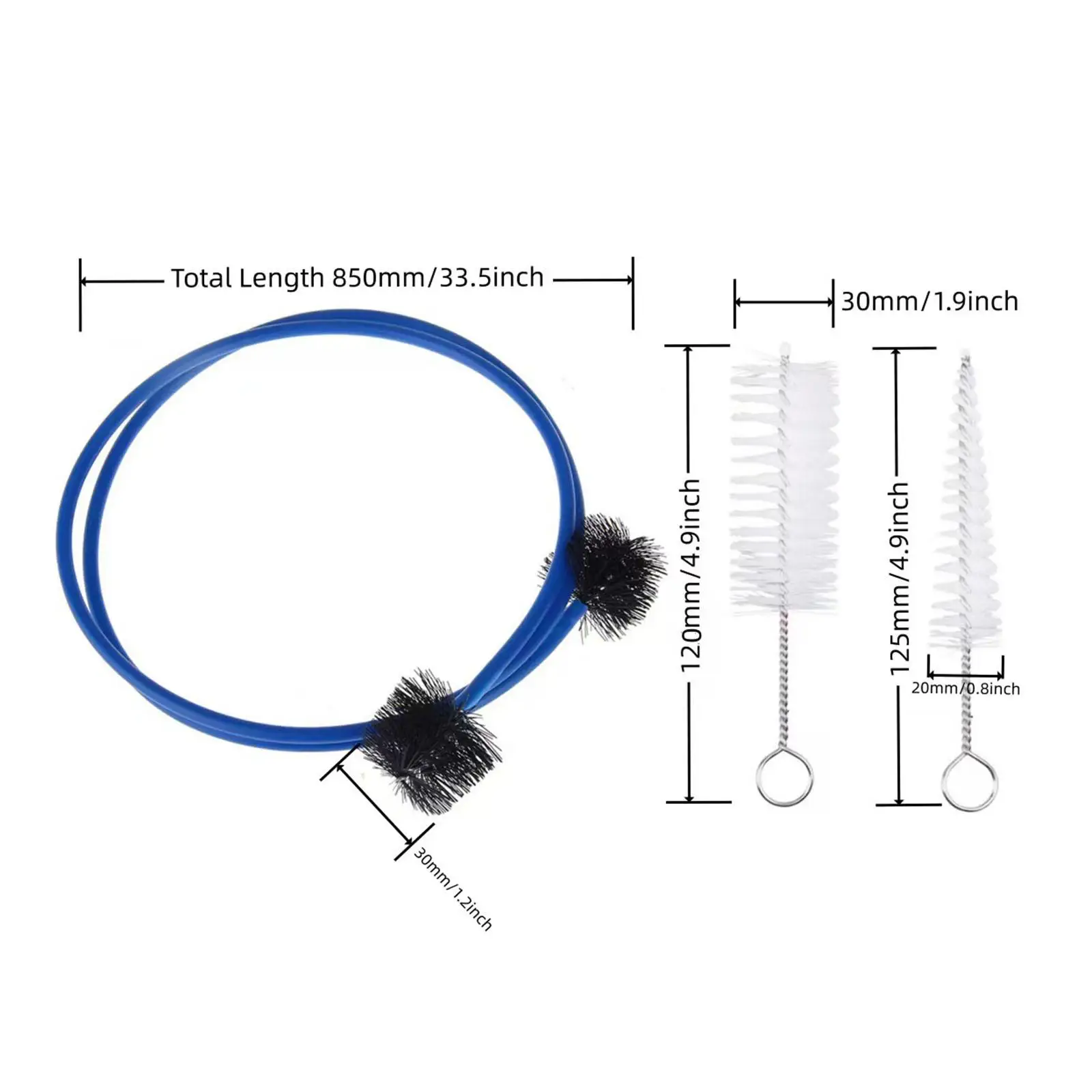 Soft Bristles Trumpet Inner Tube Brush Music Repair Tools Brass Trumpet Cleaning Accessories Set for Trumpet Kit
