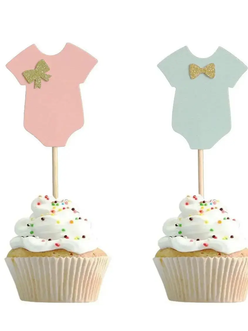 Décoration de Plaque de gâteau de fête, divulgation du genre, fournitures de décoration de gâteau pour réception-cadeau pour bébé