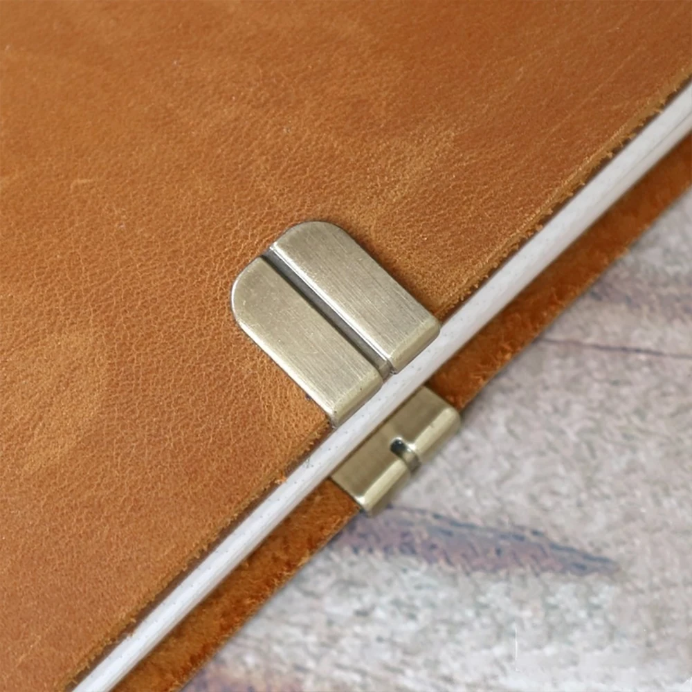 Notebook Metal-Edge Protection Bronze Decoration and TN Elastic Rubber Band for Protection Diary Accessories