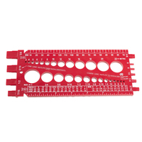 Portable Nut And Drill Bit Thread Checker Screws Measuring Imperials Tool ,Standard Metric Imperials Female Gaug