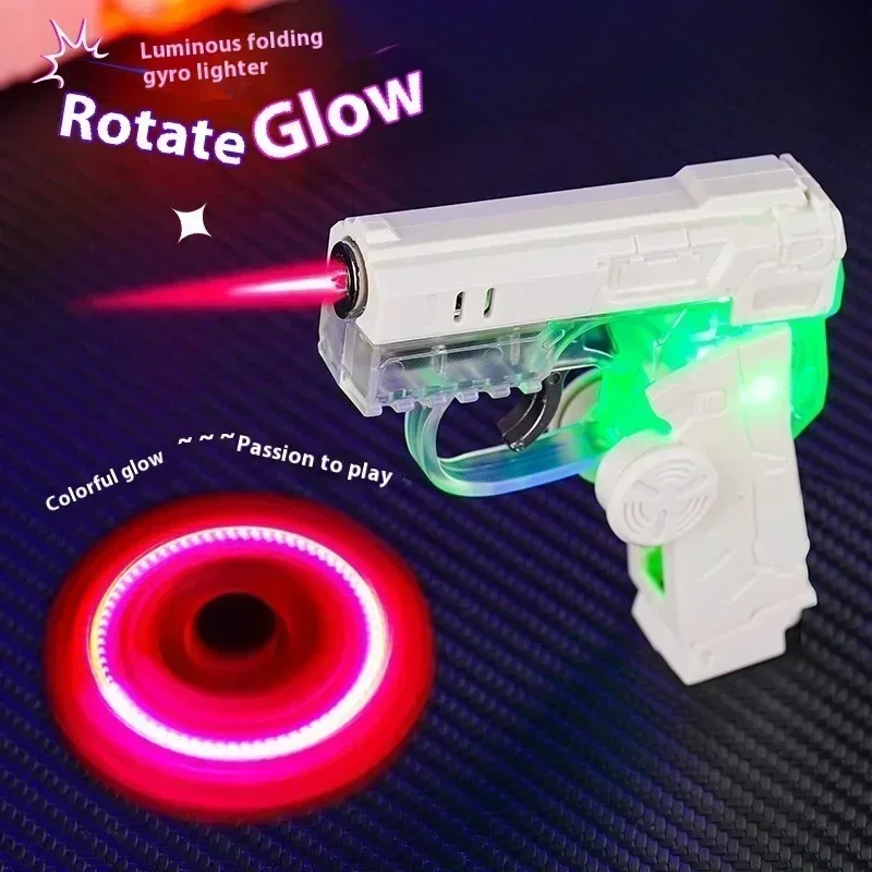 Fashionable Windproof Folding Top Inflatable Lighter Jet Red Flame Color Light Torch Lighter Smoking Accessories Smoking Gifts - view 3