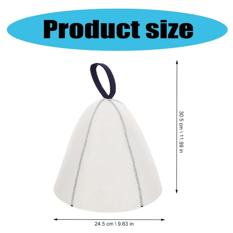 96GF قبعة ساونا خفيفة الوزن مع قفاز وحصير معلقة قبعة دش شعرت بالملمس