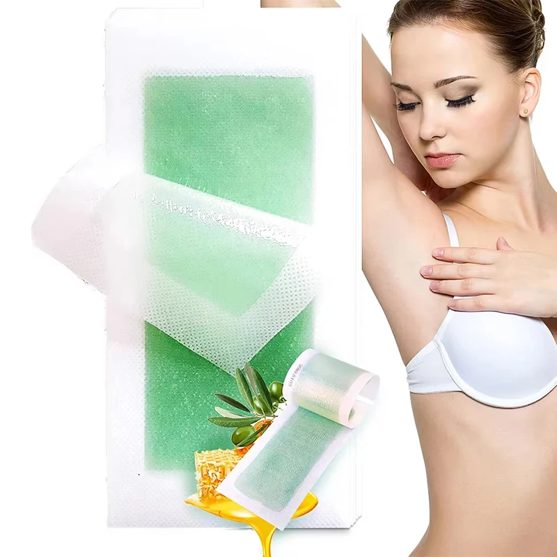 2026 10Pcs Professional Hair Removal Wax Strips Double-Sided Cold Wax Paper for Summer Depilation - Leg Body Face