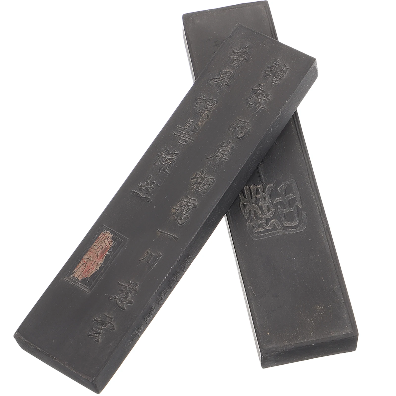 

2pcs Calligraphy Ink Stick Handmade Drawing Chinese Ink Block Non Fading Reusable Easy Clean Smooth Surface Student Stationery