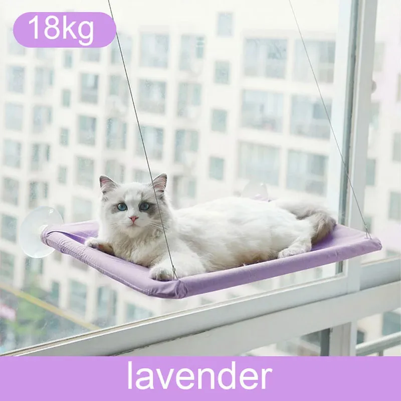 

Cat Bed Pet Hanging Beds Bearing 18kg Comfortable Sunny Seat Suction Cup Hanging Lounger Window Mounted Cats Hammock Pet Bed 1Pc
