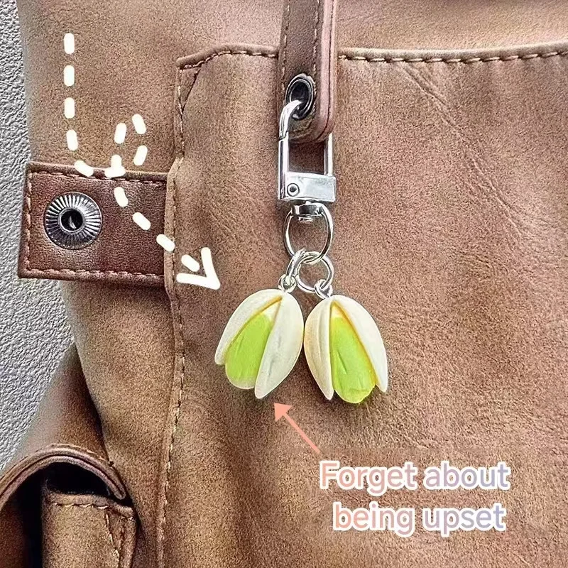 Pistachio Keychain feel happy Creative Food Backpack Pendant Cute Pendant Jewelry Simulation Food