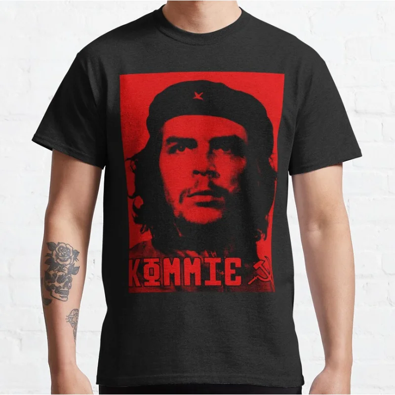 

Kommie - Che Guevara Retro Cuba revolution leader gift t shirt for man 100% cotton printed clothes Men's All size S-6XL Tops